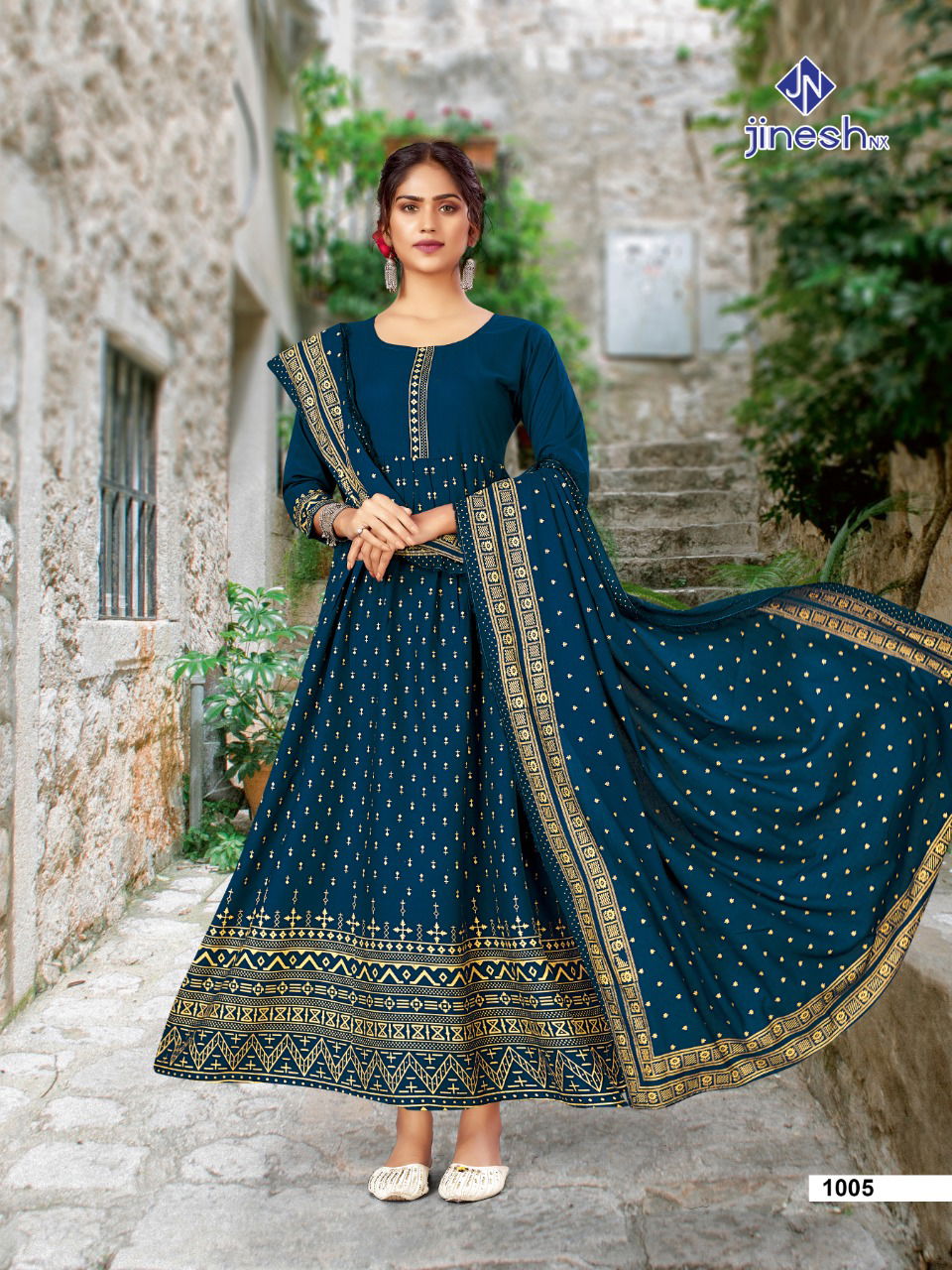 Jinesh Nx Jannat Heay Ethnic Wear Wholesale Printed Anarkali Kurtis Catalog